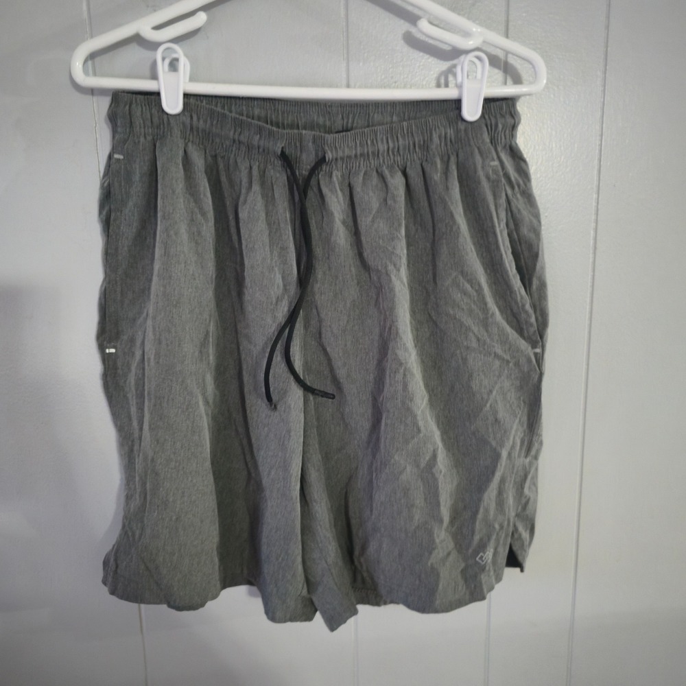 LEG3ND‎ Athletic Shorts Mens Large Gray Heathered Drawstring Gym Training